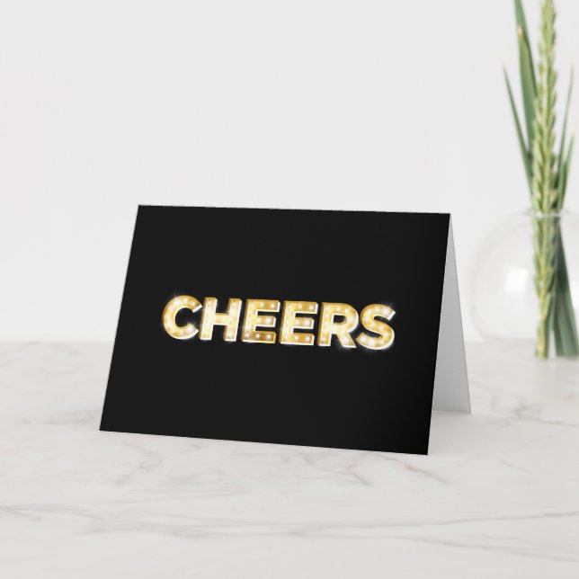 Cheers Greeting Card in Black (Front)