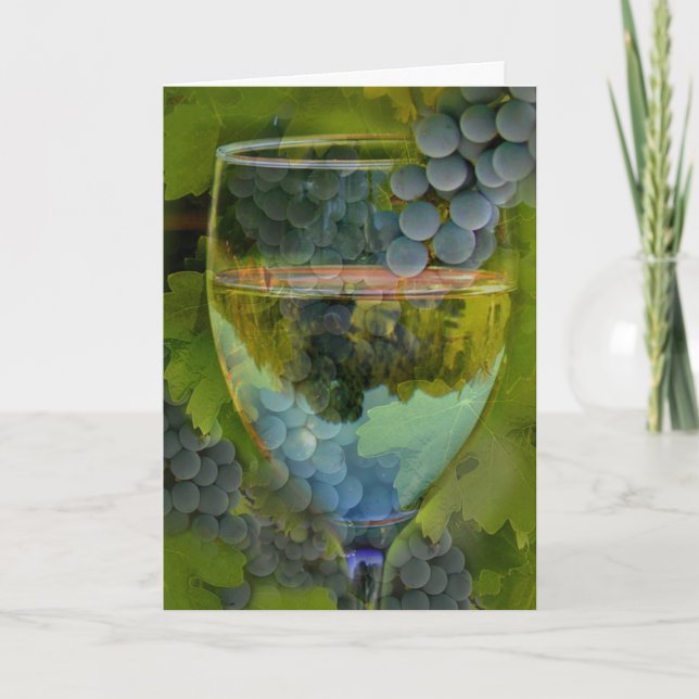 Cheers Happy Birthday Wine Card! Card (Front)