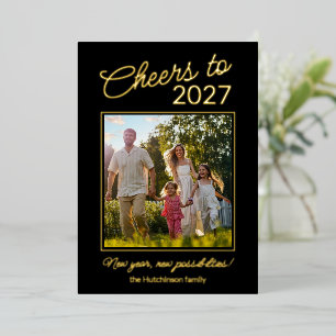 Cheers Happy New Year Family Photo