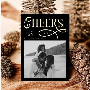 Cheers Happy New Year Modern Chic Family 2 Photo