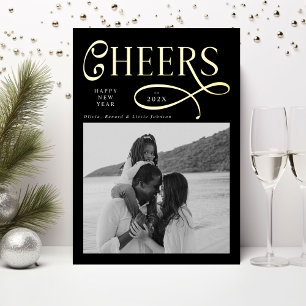 Cheers Happy New Year Modern Chic Family 2 Photo