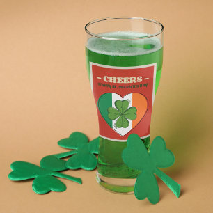 CHEERS Happy St. Patrick's Day Glass