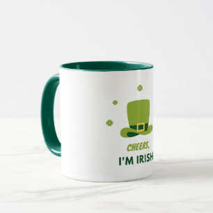 "CHEERS I'M IRISH" TWO TONE MUG. MUG