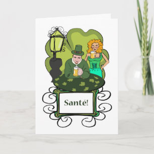 Cheers in French for St Patrick's Day Sante Card