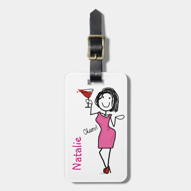Cheers Let's Party! Luggage Tag (Front Vertical)