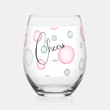 Cheers | Lively Fun Pink and Green Bubbles