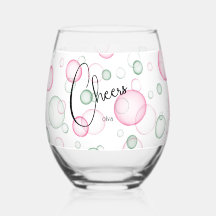 Cheers | Lively Fun Pink and Green Bubbles