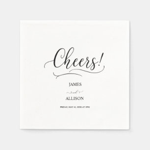 Cheers love Elegant Minimalist Simple wedding Napkin