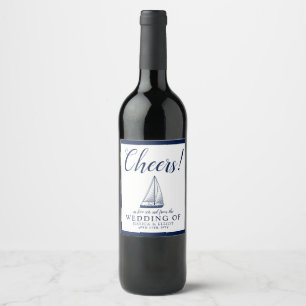 Cheers! Love Sets Sail  Wine Label