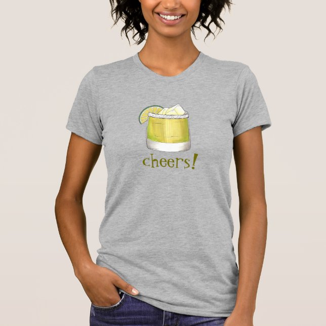 Cheers! Margarita Cocktail 21st Birthday Party T-Shirt (Front)