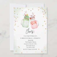 Cheers Mason Jar Milkshake Christmas Holiday Party