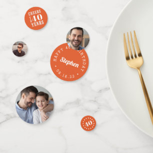 Cheers Milestone Birthday Multi Photo Confetti