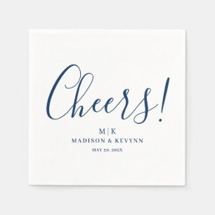 Cheers Minimal and Chic Wedding Napkins