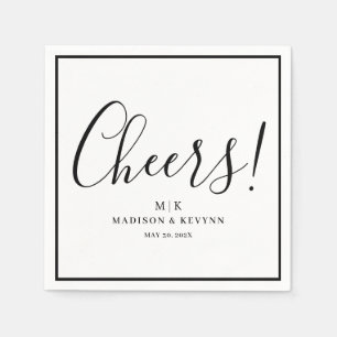 Cheers  Minimal and Chic   Wedding Napkins