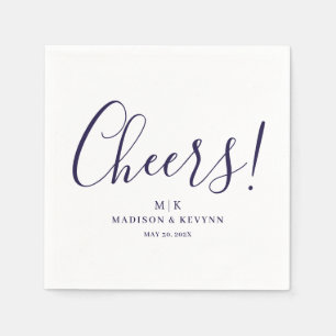 Cheers Minimal and Chic Wedding Napkins