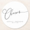Cheers Minimal Black White Script Custom Wedding