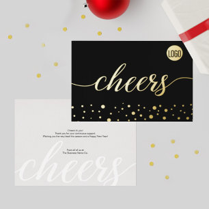 Cheers modern elegant script Corporate logo Gold