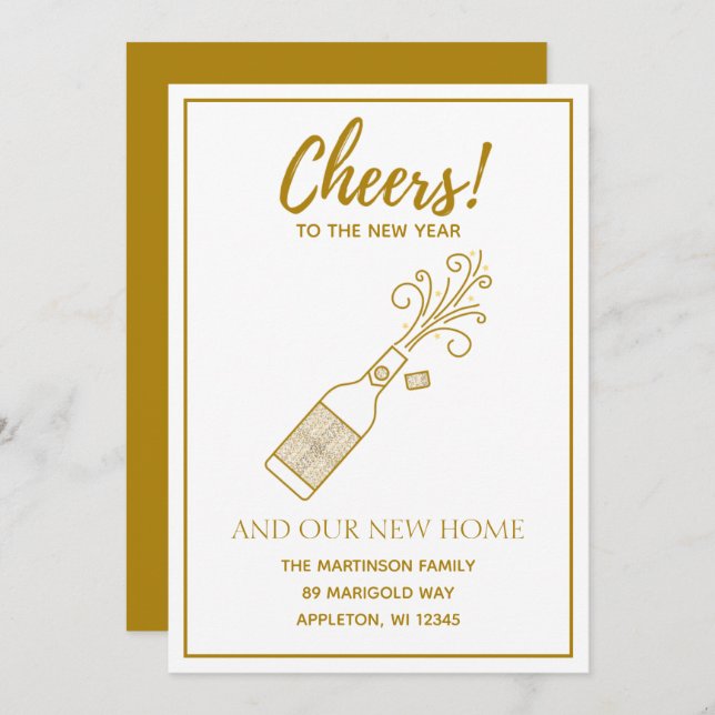 Cheers New Year New Addresss (Front/Back)