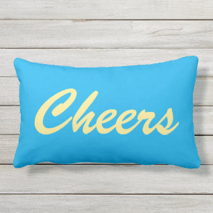 Cheers on Blue - Outdoor Cushion