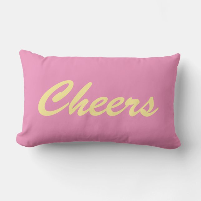 Cheers on Pink - Outdoor Outdoor Cushion (Front)