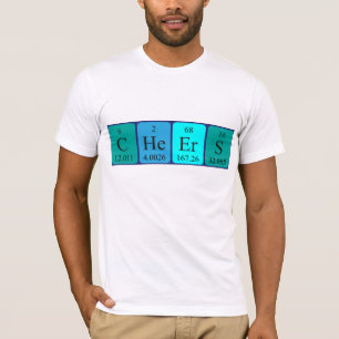 Cheers periodic table word shirt