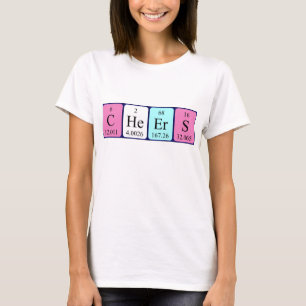 Cheers periodic table word shirt