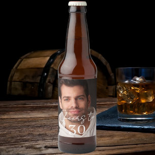 Cheers photo birthday party beer bottle label