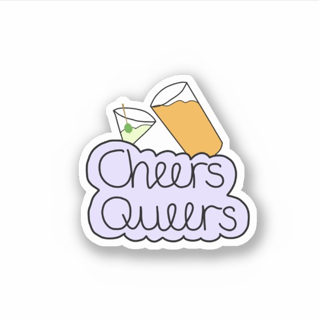 Cheers Queers Sticker (Front)