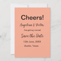 Cheers save the date simple minimal modern elegant