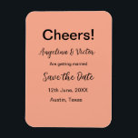 Cheers save the date simple minimal modern elegant magnet<br><div class="desc">design</div>