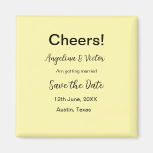 Cheers save the date simple minimal modern elegant magnet