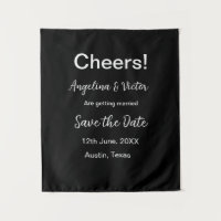 Cheers save the date simple minimal modern elegant
