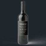 Cheers save the date simple minimal modern elegant wine label<br><div class="desc">design</div>