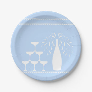 Cheers Silhouette Paper Plate