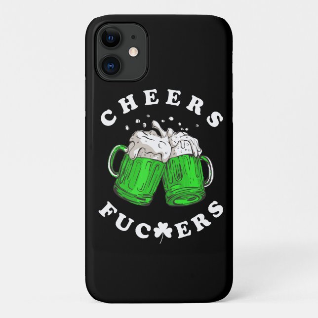 Cheers St Patricks Day Beer Drinking Funny Case-Mate iPhone Case (Back)