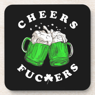 Cheers St Patricks Day Beer Drinking Funny Coaster
