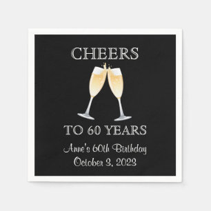 Cheers Surprise 60th Birthday White Paper Napkin