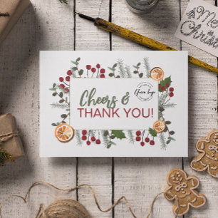Cheers & Thank you Your logo here Corporate Holiday Card