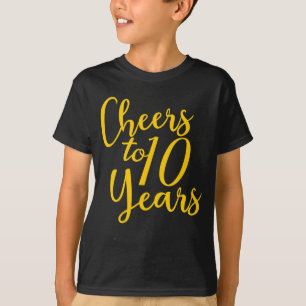 Cheers To 10 Years Birthday Group Anniversary T-Shirt