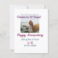 Cheers to 10 Years happy anniversary add photo dat