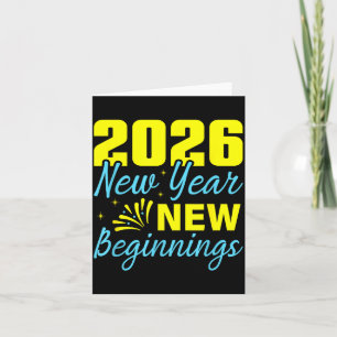 Cheers To 2026 Happy New Year Party New Beginning Card