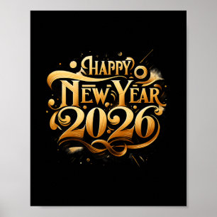 Cheers To 2026 Happy New Year Party Premium  Poster