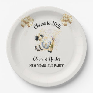 Cheers to 2026 New Year’s Eve Party Paper Plate