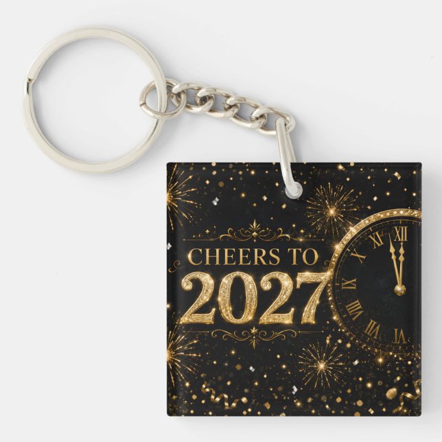 Cheers to 2027 key ring (Front)