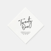 Cheers to 21  | Modern Adult 21st Birthday Party