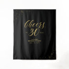 Cheers to 30 years | Gold & Black Birthday Party