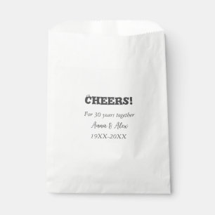 Cheers to 30 years together anniversary add name d favour bags