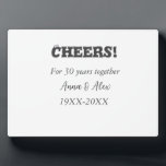 Cheers to 30 years together anniversary add name d plaque<br><div class="desc">design</div>