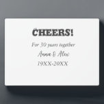 Cheers to 30 years together anniversary add name d plaque<br><div class="desc">design</div>