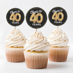 Cheers to 40 Years Adult Birthday Classic Round Sticker